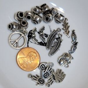 DESTASH:  Silver Plated Beads and Charms